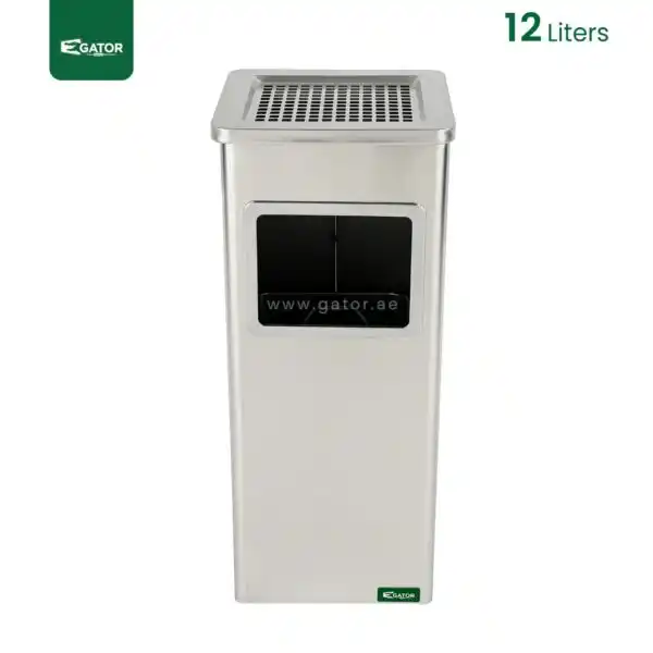 Straight View Ashtray Waste Station Gator SS14-12
