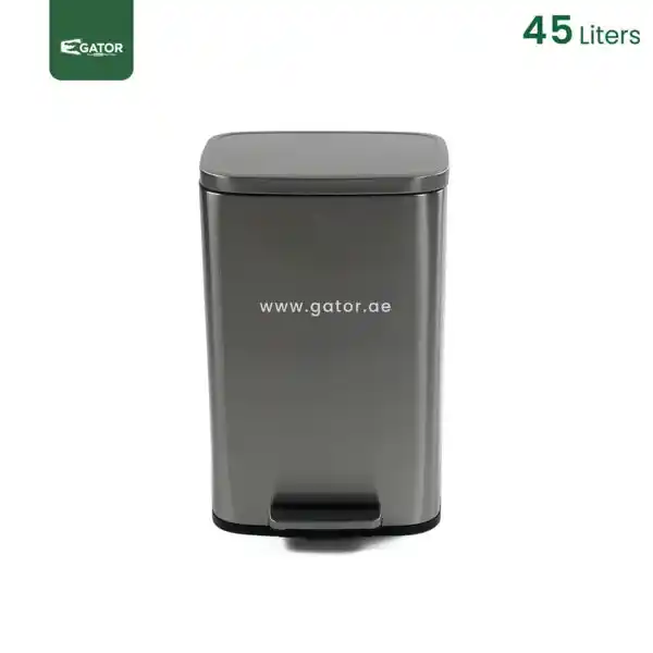 Straight view Rectangle Soft Close Step Bin Gator UAE SS91-45