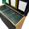 Top View Stainless Steel Swing Top Recycle Bin 180L Gator RB33