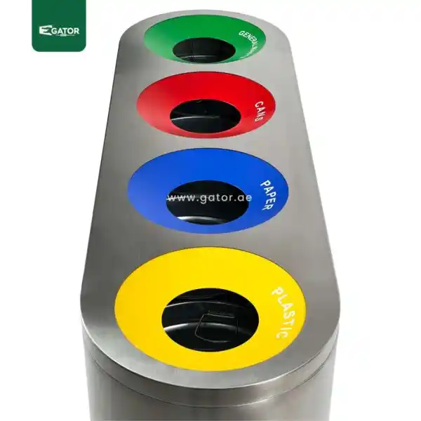 Top View Waste Classification Recycle Bin Gator UAE RB01-1