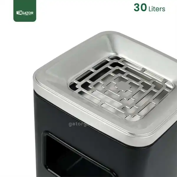 Top view Square Ashtray Waste Bin Gator SS29K-30