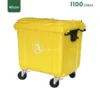 Yellow 1100 Liter Mobile Garbage Bin Gator UAE GC48Y