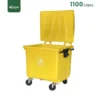 Yellow 1100 Liter Mobile Garbage Bin Gator UAE GC48Y-1100