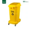 Yellow Outdoor Metal Recycling Bin Gator UAE GC80Y-60