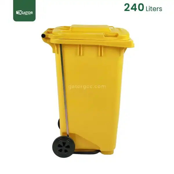 Yellow Plastic Garbage Bin Gator UAE GC50Y-240