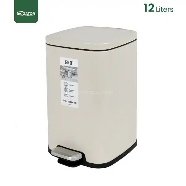 beige Steel Step Waste Bin Gator UAE SS93E-12