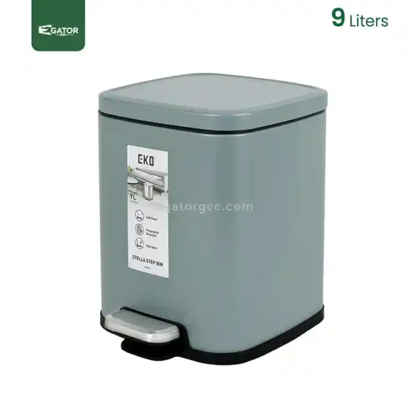 blue 9 litres Steel Step Waste Bin Gator UAE SS93B-9