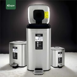 EKO Stainless Steel Square Matt finish soft close Bin