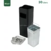 inside Square Ashtray Waste Bin Gator SS29K-30