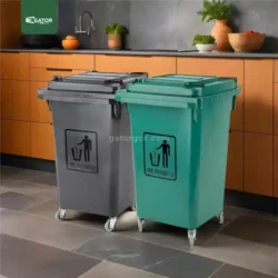 live Plastic Waste Bin with Wheels Gator GC10-70