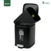 open black Steel Step Waste Bin Gator UAE SS93K-9