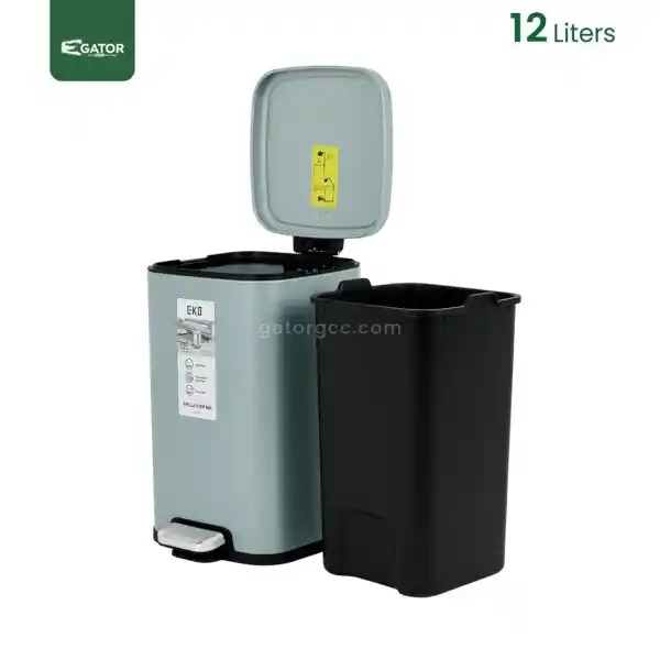 open blue Steel Step Waste Bin Gator UAE SS93B-12