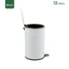 side Open View Steel Step Waste Bin Gator SS92-12