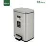 side view Fingerprint Resistant Waste Bin Gator UAE SS94-12
