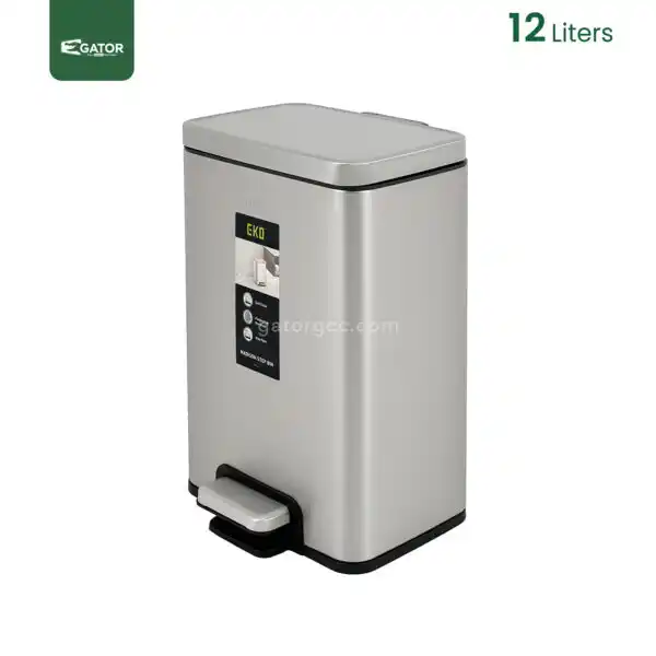 side view Fingerprint Resistant Waste Bin Gator UAE SS94-12