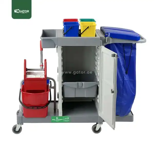 Cleaning Trolley With Wringer opened Gator ST28