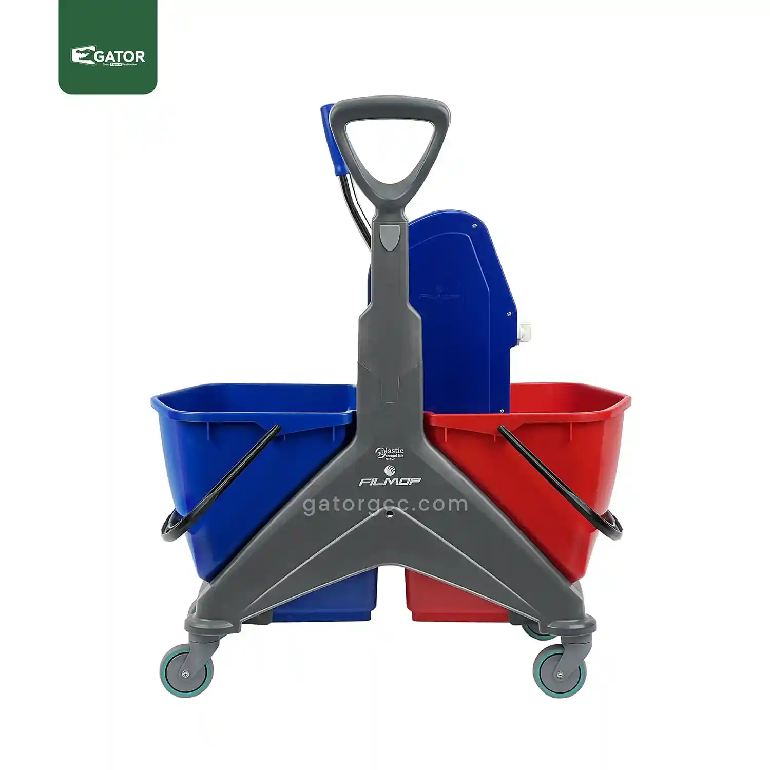 Filmop 50L Double Bucket Mop Trolley 3 Gator BT17