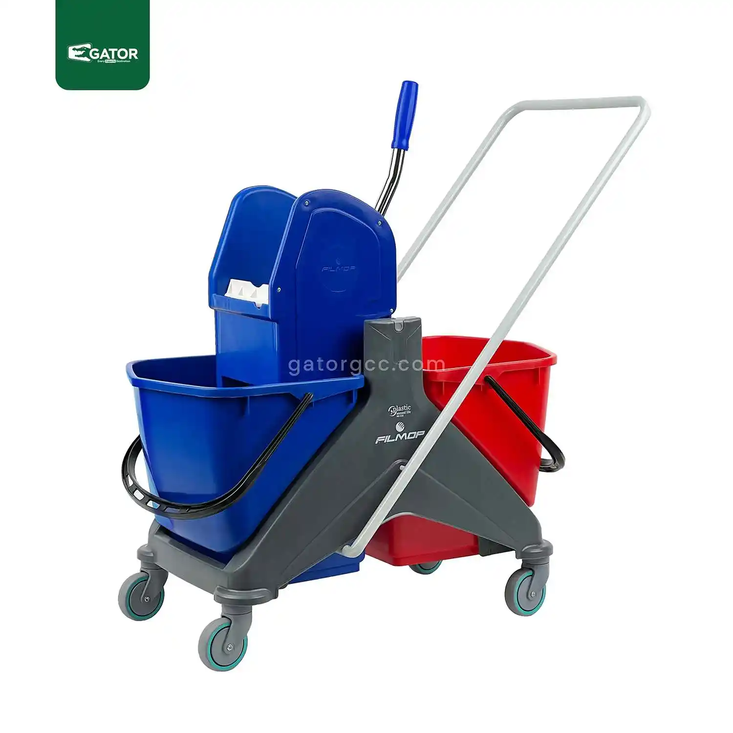 Filmop Cleaning Mop Trolley Double Bucket Gator BT23