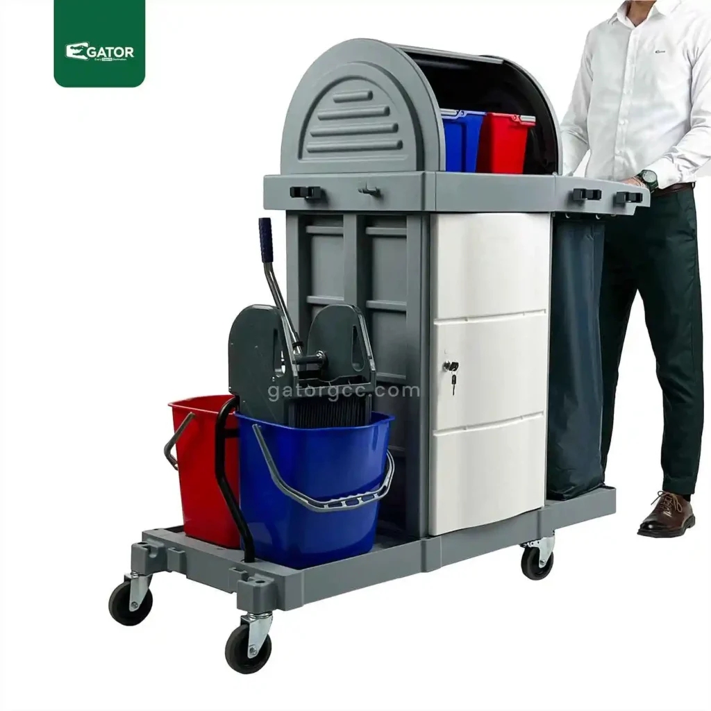 Janitorial Cart Multifunction Trolley Gator live 2 UAE ST55