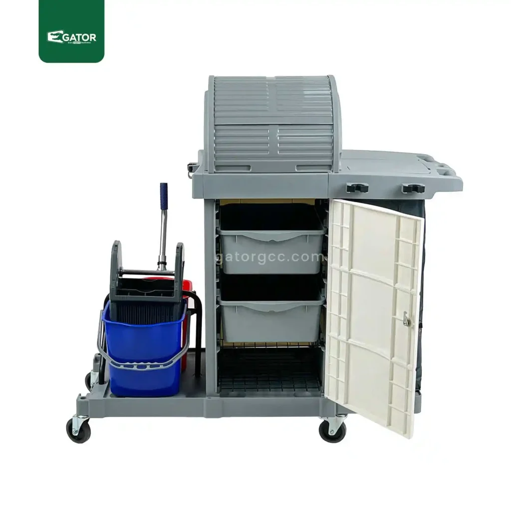 Janitorial Cart Multifunction Trolley Gator opened UAE ST55