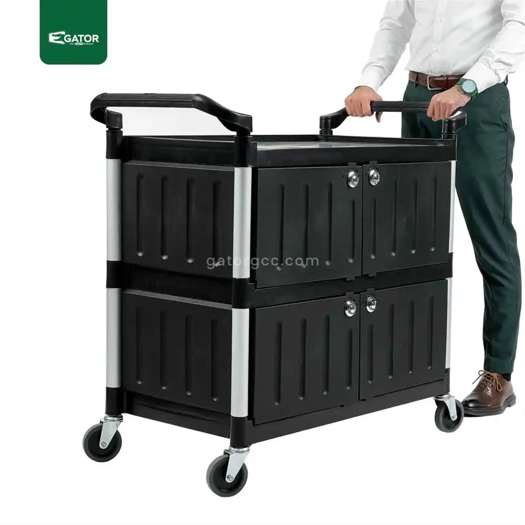 Plastic Service Trolley Cart with Door Gator UAE ST12