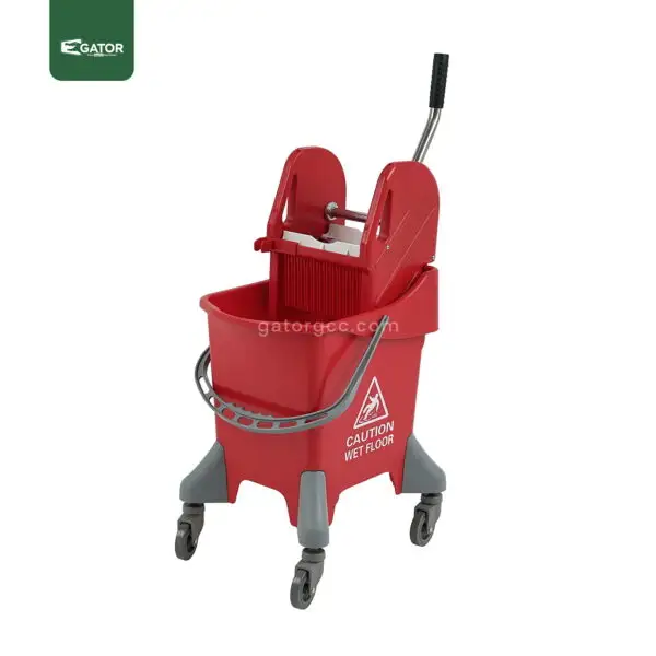 Red Deluxe Wringer Mop Bucket 25L BT10R