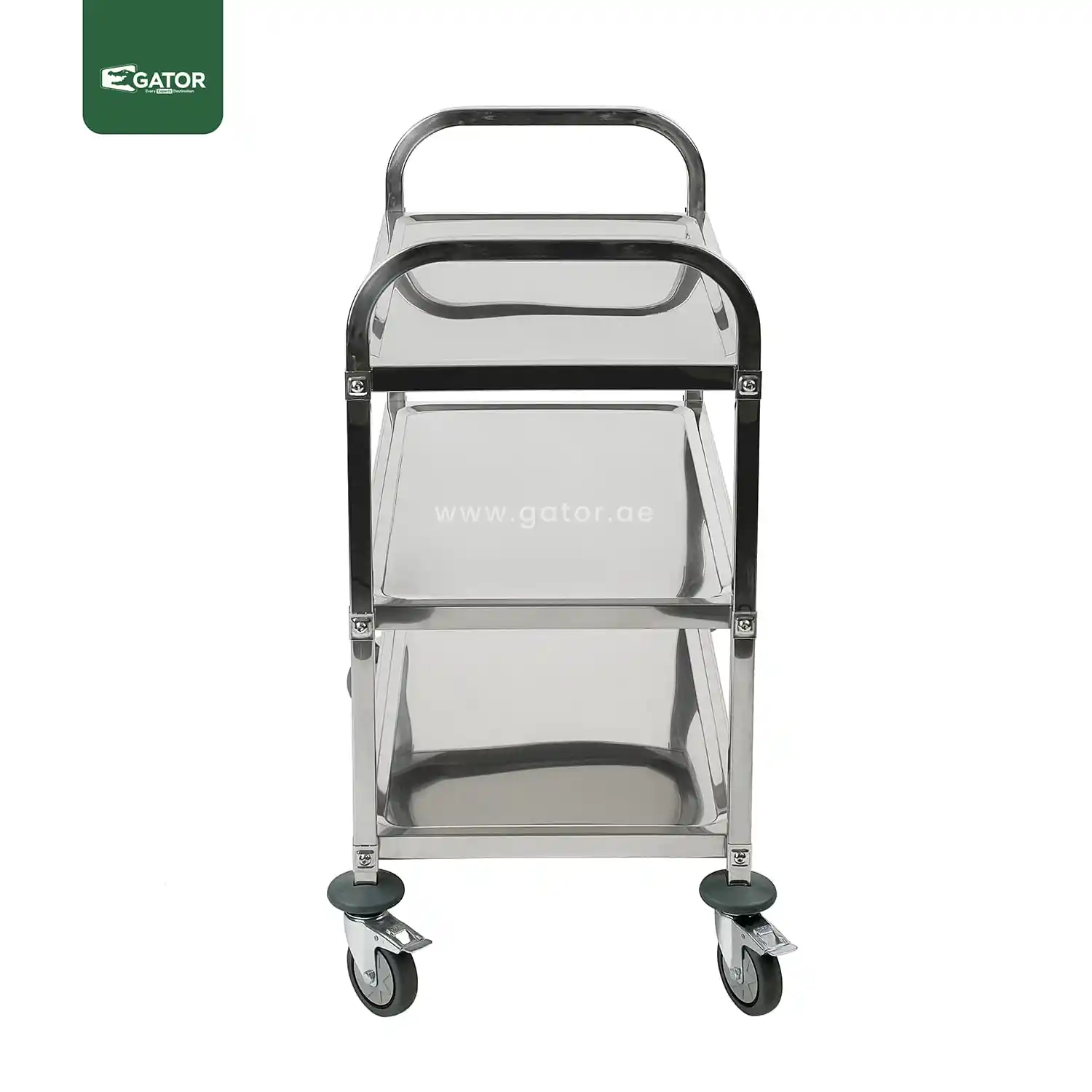 Stainless Steel Service Trolley front view Gator ST13