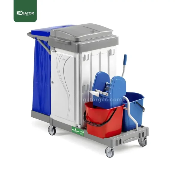 Trolley With Wringer And Laundry Bag Front Close Gator ST19