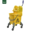 Yellow Deluxe Wringer Mop Bucket 25L BT10Y
