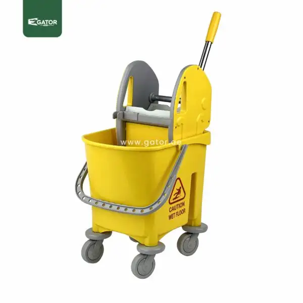 Yellow Single Mop Bucket Trolley 22L BT30