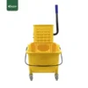 side view Yellow Single Bucket Mop Trolley 24L Gator BT14