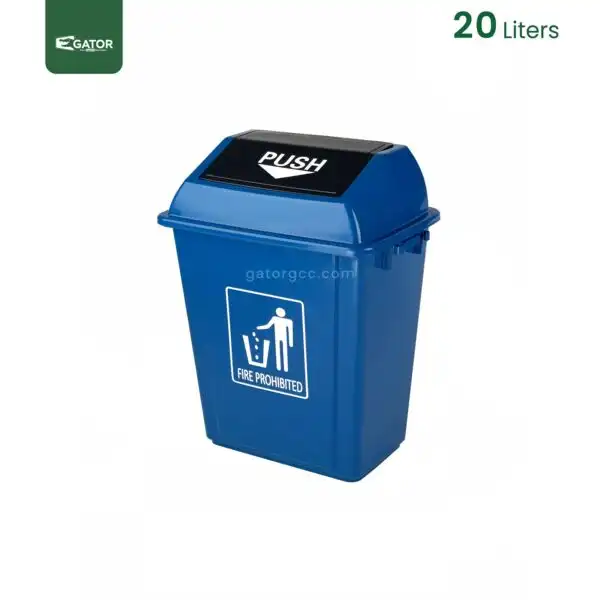 Blue Square Plastic Waste Bin Gator uae GC15B-20