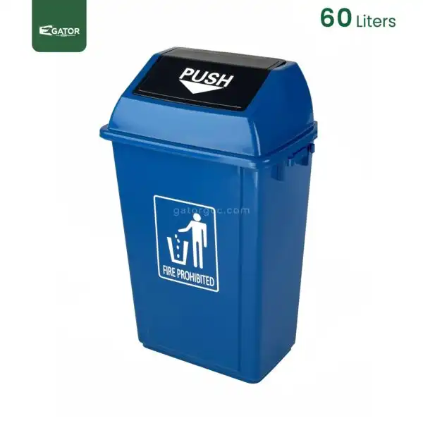 Blue Square Plastic Waste Bin Gator uae GC15B-60
