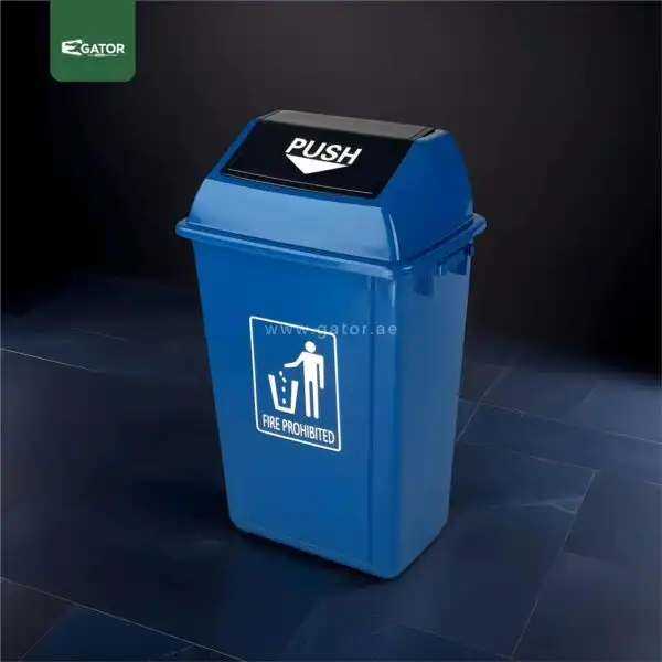 Blue Square Plastic Waste Bin Gator uae GC15B