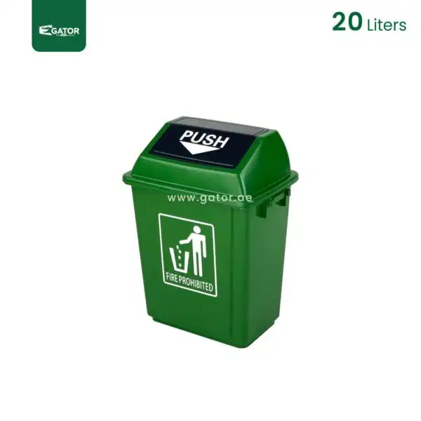 Green Square Plastic Waste Bin Gator uae GC15G-20
