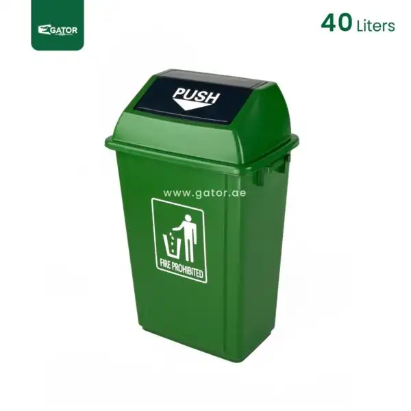 Green Square Plastic Waste Bin Gator uae GC15G-40