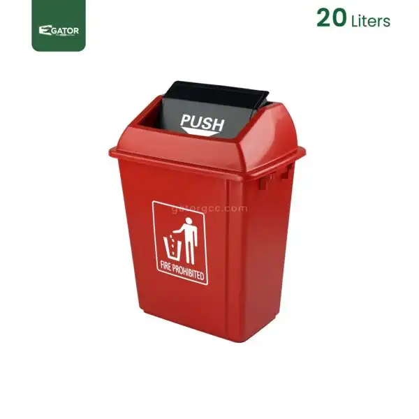 Red Square Plastic Waste Bin Gator uae GC15R-20