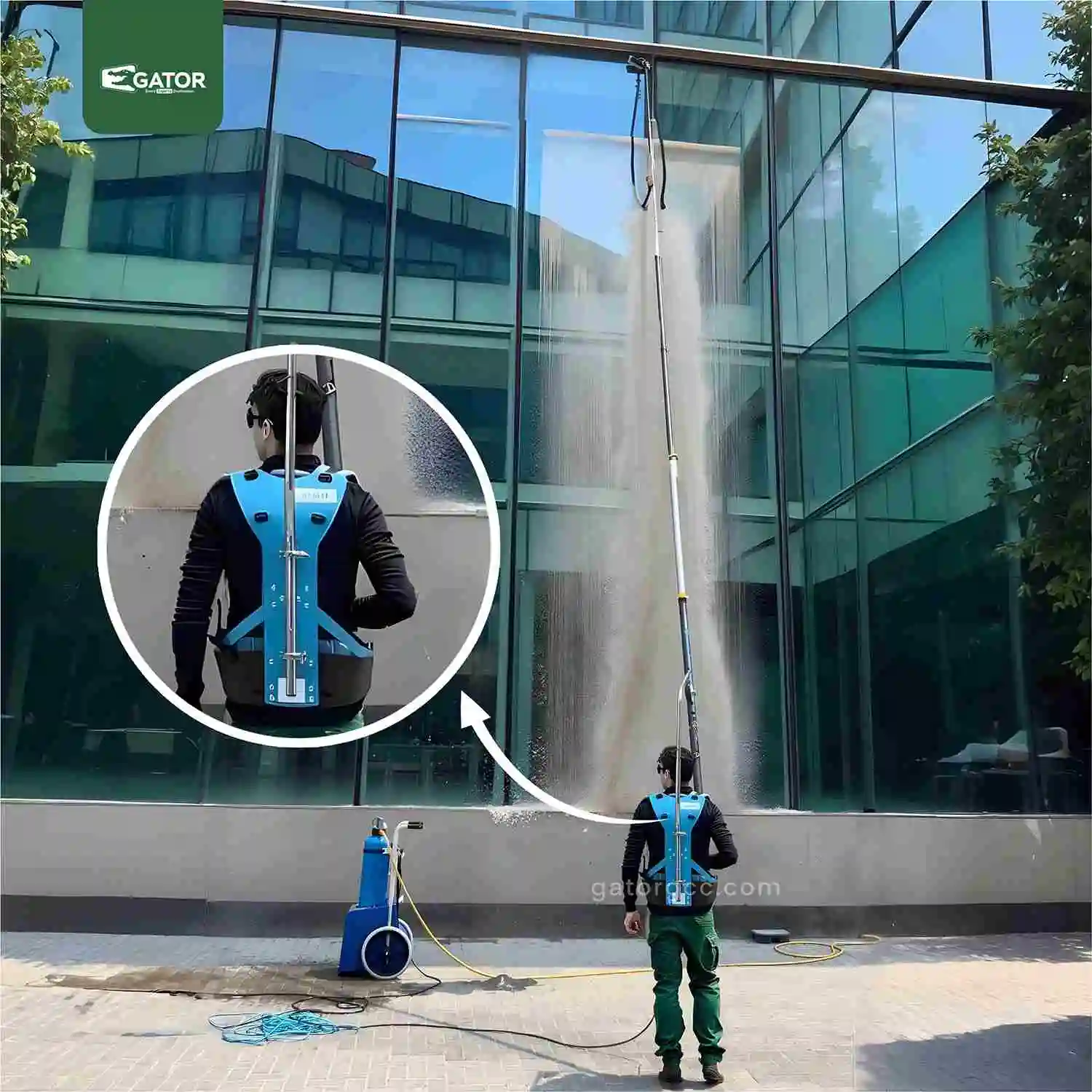 I-Suit Window Cleaning Handle Support I – Suit equipment Gator IM12