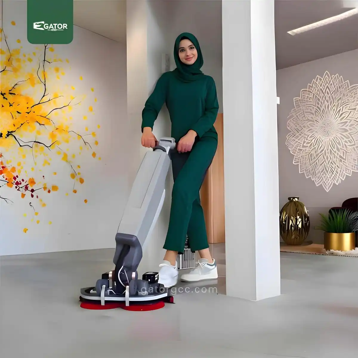 EX10 Floor Scrubber Walk Behind Machine Gator UAE