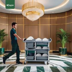 Heavy duty Multi functional Plastic Restaurant Service Trolley | Catering trolley