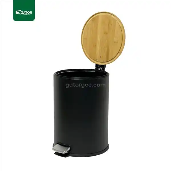 Black Open Pedal Trash Can Gator UAE SS30K