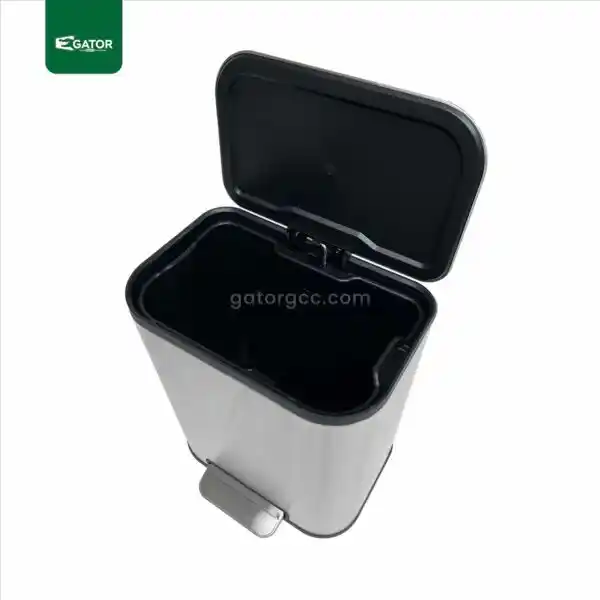 Open Square Stainless Steel Pedal Bin Gator UAE SS33