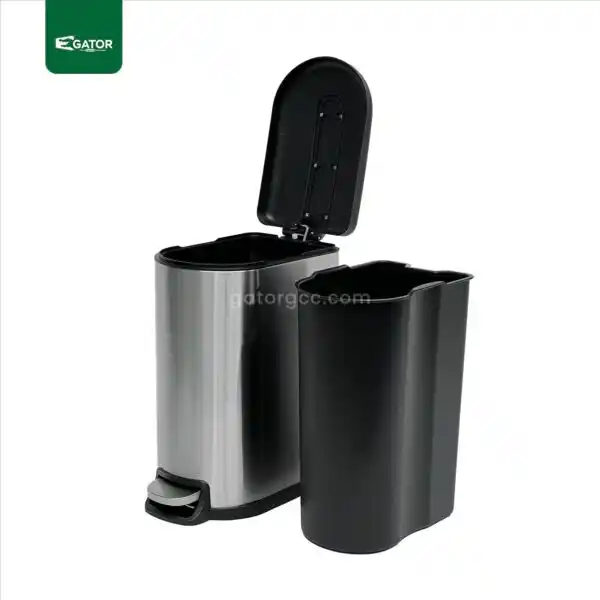 Open Stainless Steel Pedal Trash Bin Gator SS09
