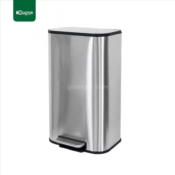 Square Stainless Steel Pedal Bin Gator UAE SS33-30