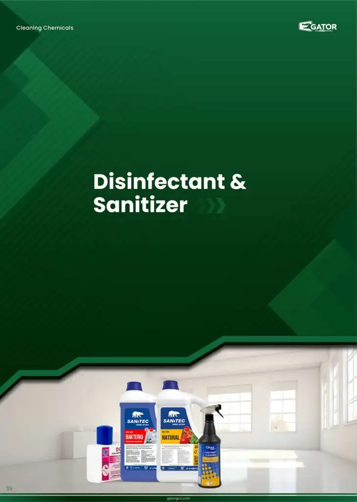 disinfectant & sanitizer chemicals catalogue gator in Dubai