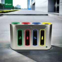 Live Customizable Outdoor Recycling Bin Gator RB01-4C