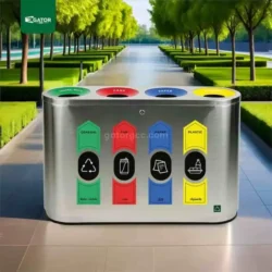 Live Customizable Waste Recycling Bin Gator RB01-5C