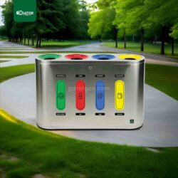 Customizable Recycle Bin Stainless Steel 240LTR | Trash, Garbage, Waste Bin