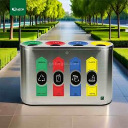 Customizable-Recycle Bin Stainless Steel 240LTR | Trash, Garbage, Waste Bin