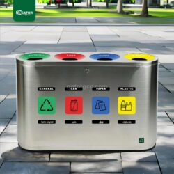 Customizable Recycle Bin Stainless Steel 240LTR | Trash, Garbage, Waste Bin